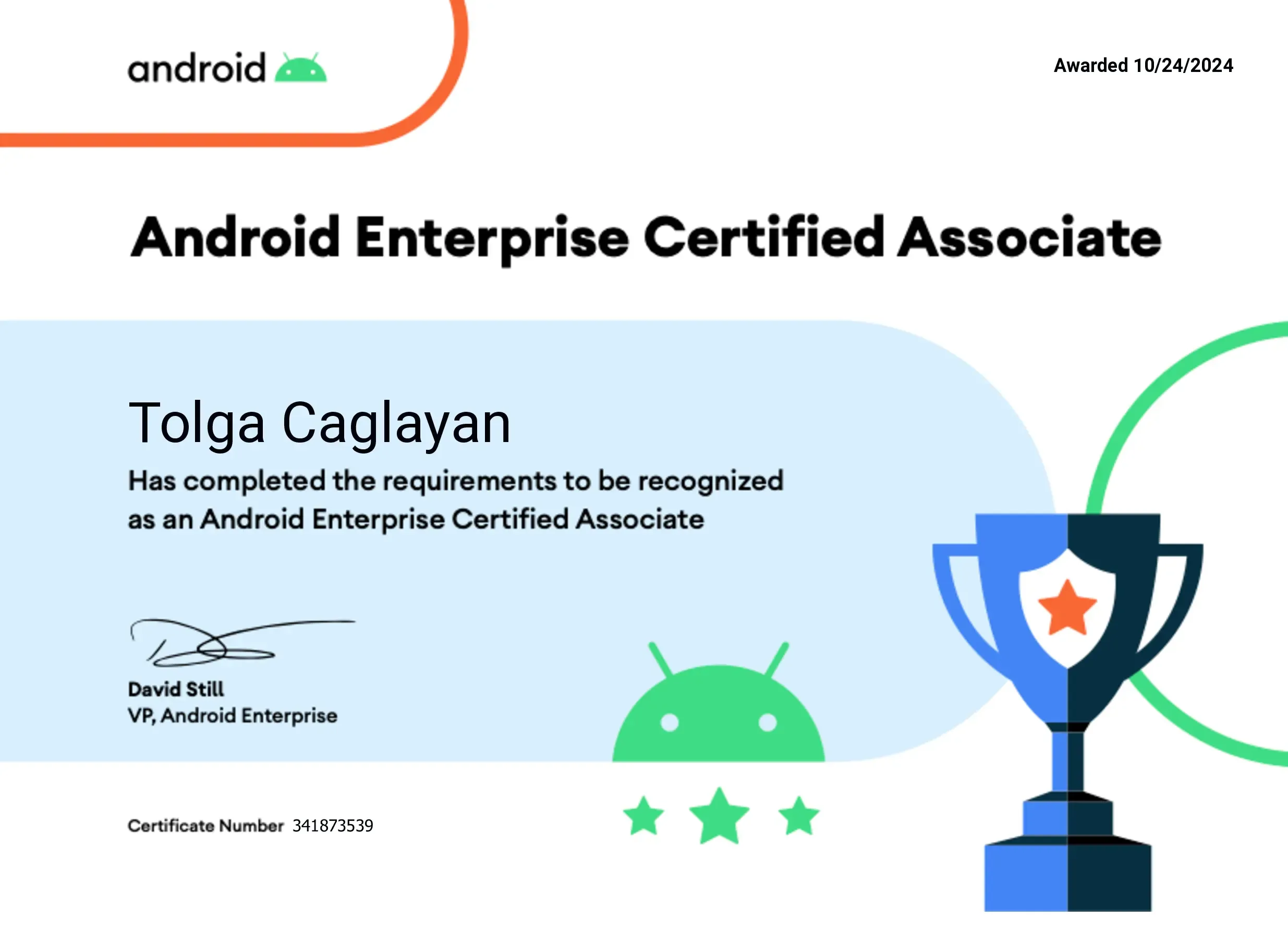 Android Enterprise Certificate