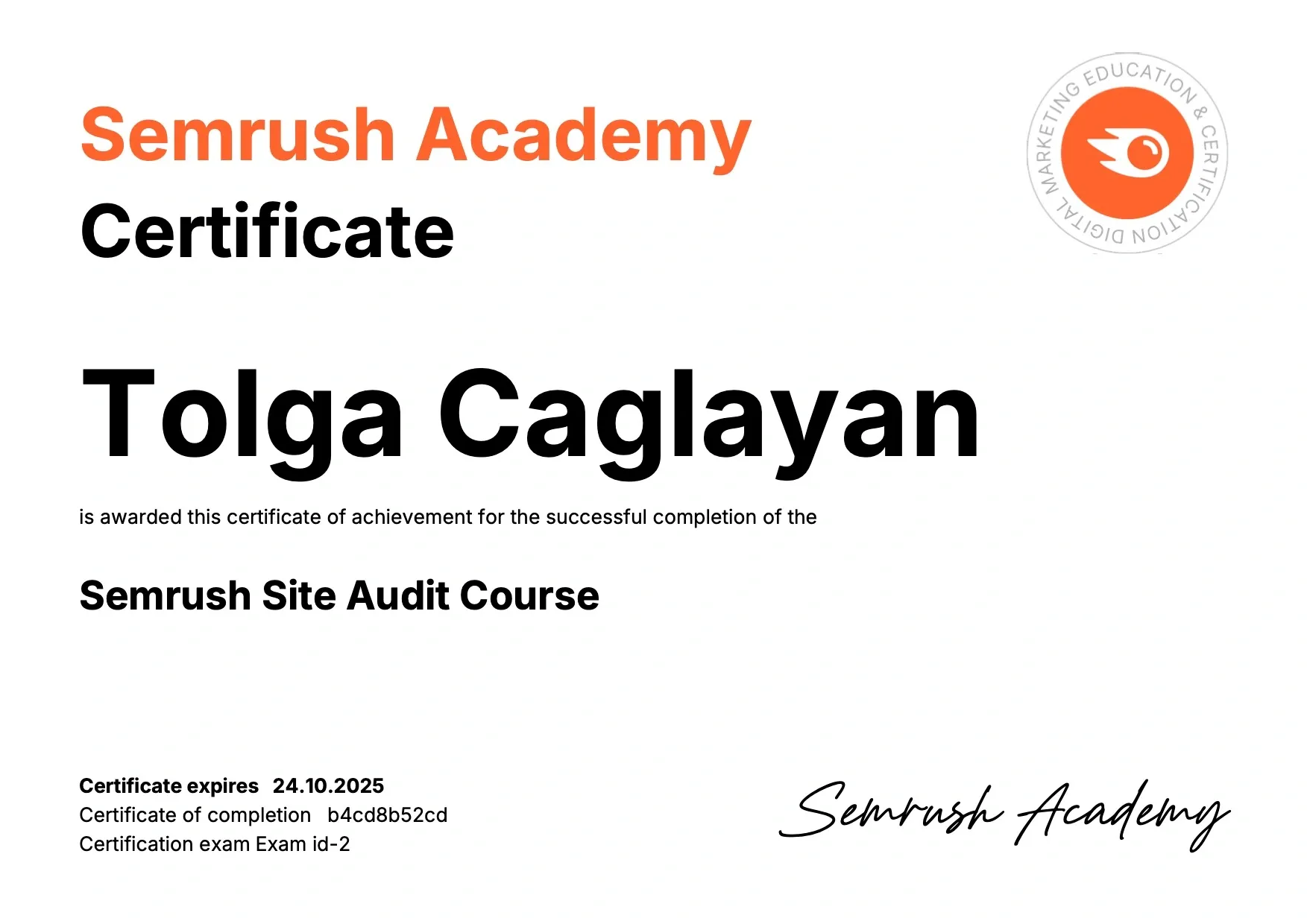 Semrush Site Audit